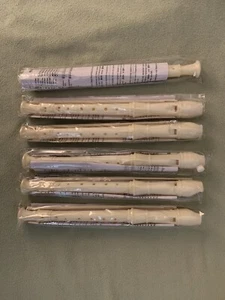 Lot of 6 Children's Ivory Soprano Recorder Flute Baroque Musical Instrument NEW - Picture 1 of 4