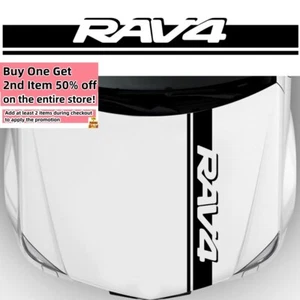 RAV4 Car Hood Racing Sport Stripe Decals Auto Car SUV Truck Universal Stickers - Foto 1 di 10