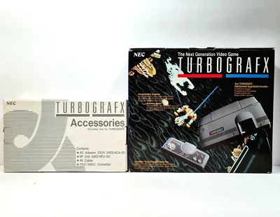 Turbografx 16 console & Accessories Pack - PAL Complete CIB PC Engine NEC - Image 1 of 4