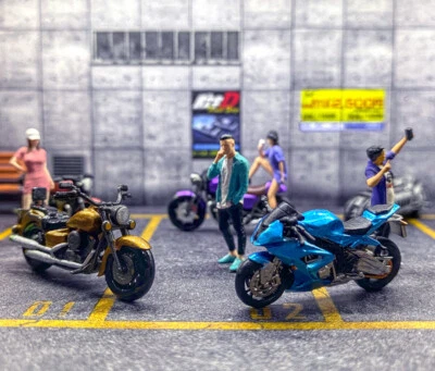 IMPRESIÓN 3D 1/64 moto moto kawasaki ajuste 1:64 figura coche mini diorama Foto 1 de 4