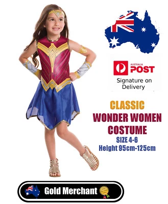 Wonder Woman Classic Costume - Size 4-6 Batman Vs Superman  Height 95cm-125cm - Изображение 1 из 4