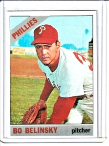 Bo Belinsky 1966 Topps Baseballkarte halbhoch #506 - Philadelphia Phillies - Bild 1 von 2