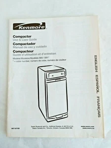Kenmore Compactor Use & Care Guide 9871870D #16557 - Picture 1 of 5