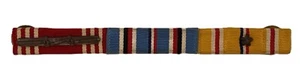 WWII Theater Made 1/2 Inch Wide Army 3 Ribbon Barw/ Knot/Loop Medal & Star Medal - Imagen 1 de 6