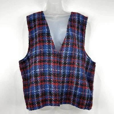 Boyne Valley Weavers Feminino L Xadrez Antigo Lã Irlanda Cottagecore Vovó Academia - Imagem 1 de 4