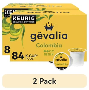 2 Pack Gevalia Colombia K-Cup Coffee Pods for A Keto Low Carb Lifestyle 84ct Box - Picture 1 of 20