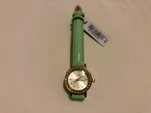 GUESS Collection W0885L8 Gold Stainless Steel Dial Green Leather Women Watch - Picture 1 of 7