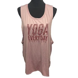 Camiseta sin mangas Skechers rosa malva pastel XXL camisa muscular yoga fitness entrenamiento - Imagen 1 de 10