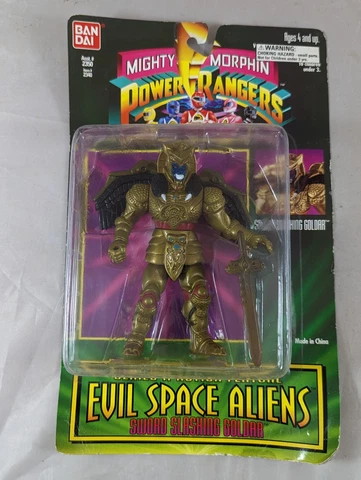 Goldar Mighty Morphin Power Rangers Bandai 1994 Evil Space Aliens MMPR MOC Cover