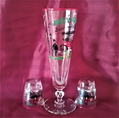 Vaso de cerveza vintage Buick modelo C 1905 Pilsner con vasos Studebaker 1902 Foto 1 de 4
