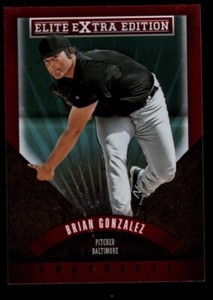 BRIAN GONZALEZ BALTIMORE ORIOLES #132 MINT ROOKIE RC 2014 ELITE EXTRA EDITION SP