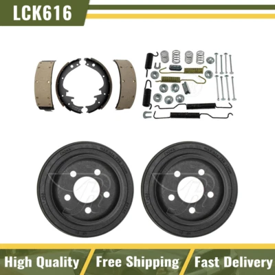 Rear Brake Drums & Brake Shoes Hardware Spring Kit Fits 1964-1966 Dodge A100 - Image 1 of 4