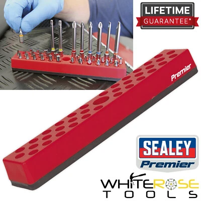 Sealey Magnetic Bit Holder 1/4" Hex Screwdriver Bits Drill Storage Rail 36  - Image 1 of 4