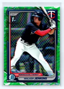 WALKER JENKINS 2024 BOWMAN CHROME 1ST GREEN LUNAR GLOW ROOKIE REFRACTOR TWINS 43 - Bild 1 von 2