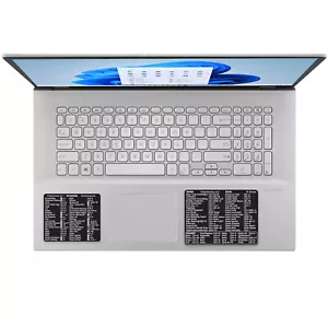 TEACHUCOMP Negro Windows 11 10 Word Excel PC 2021 365 Teclado Atajos Pegatina - Imagen 1 de 10