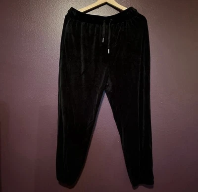 Calça de moletom Forever 21 feminina jogger XL preta com cordão elástico cintura casual - Imagem 1 de 3