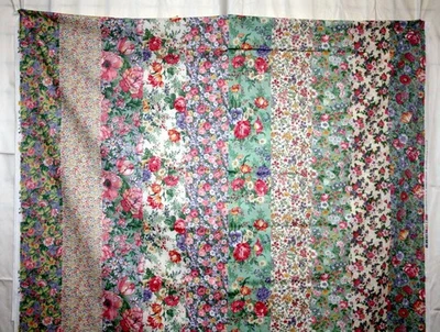 FLORAL STRIPES II BY SHARON KESSLER  - 100% COTTON FABRIC - Image 1 of 4