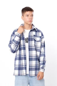 Teen Unisex Flannel Shirt – Soft Plaid Fabric & Button Closure, Any season,  ... - Picture 1 of 6