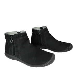 Jambu JBU Juno Boots sz 8M Women Black Faux Suede Leather Ankle Bootie Zip READ - Picture 1 of 11