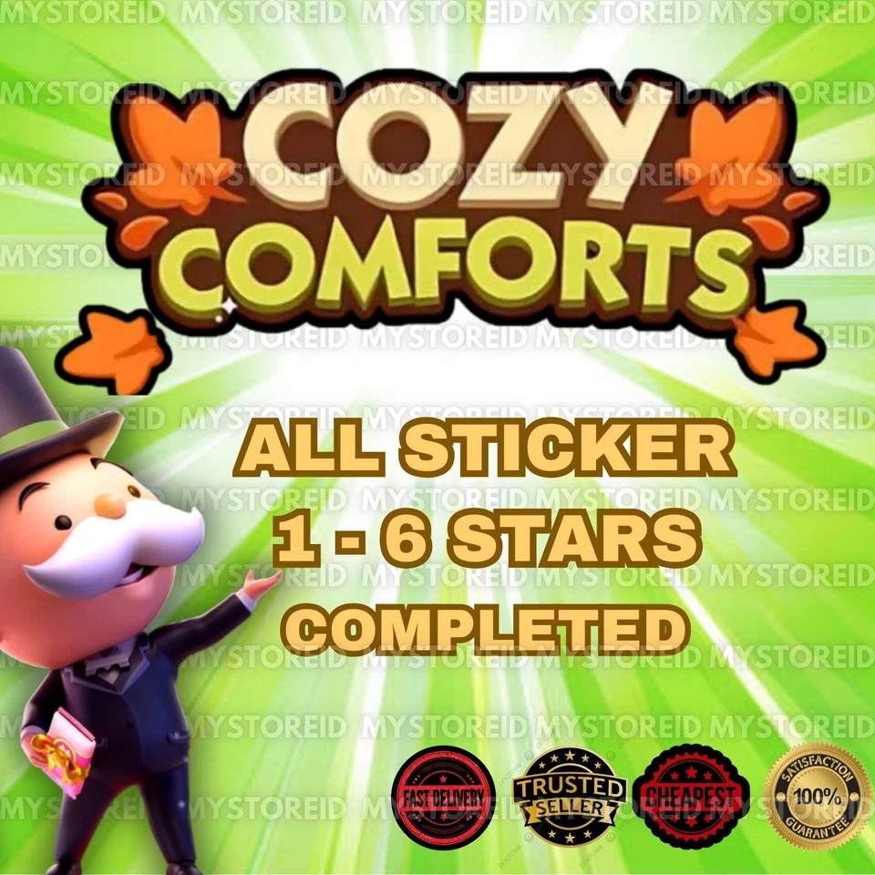 Monopoly_Sticker_Go_Card - COZY COMFORTS ALBUM - ALL COMPLETED - FAST DELIVERY - Image 1 of 1