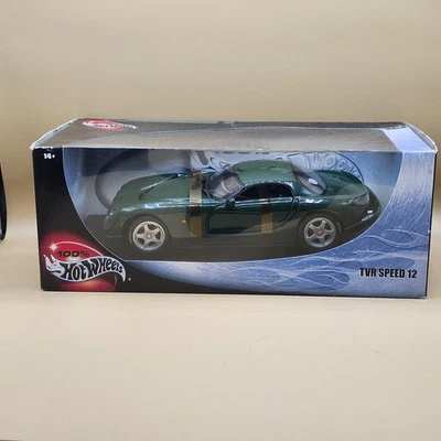Hot Wheels 100% 1:18 Green TVR Speed 12 Diecast NEW - Image 1 of 4