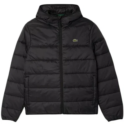 Lacoste Water-Repellent Quilted Puffer Jacket Black - Image 1 of 4