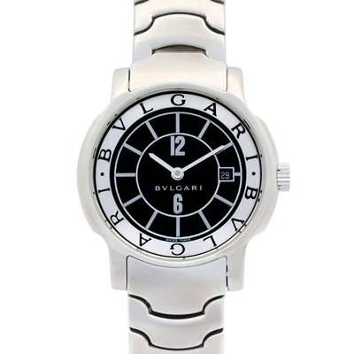 Reloj Pulsera BVLGARI Solo Tempo ST29S Cuarzo Acero Inoxidable Usado Mujer Negro Foto 1 de 4