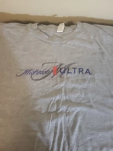 Michelob Ultra Light Short Sleeve Size Large Crew T-Shirt Color Gray--Brand New! - Picture 1 of 3