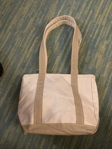 Vintage 90s LL BEAN Boat Tote * 12 x 9 * Long Handles * Made In USA - Picture 1 of 8