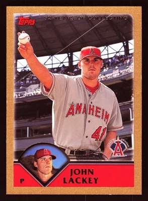 John Lackey Anaheim Angels 2003 Topps Gold #596 SN /2003 - Image 1 of 2