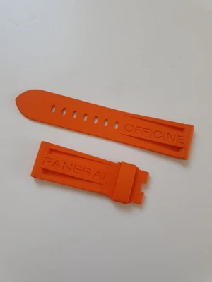 CORREA DE GOMA NARANJA OFFICINE PANERAI OEM 24mm para cierre de despliegue  Foto 1 de 4