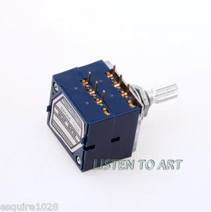 3pcs Japan Alps 20KAX2 LOG type Volume Potentiometer RK27 20K knurled Shaft - Picture 1 of 1
