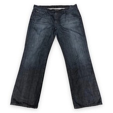 Joe's Jeans Men 40x34 Blue The Rebel Fit Denim Faded Dark Wash Zip Baggy Loose