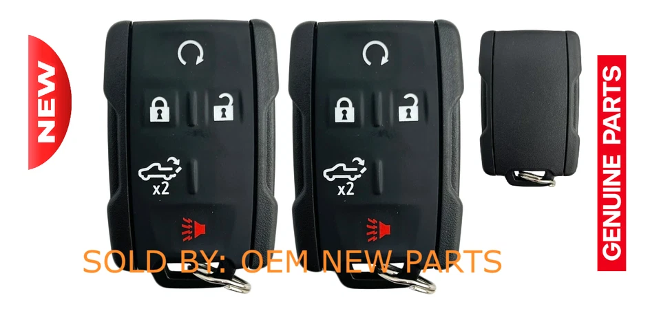 2 NEW OEM 19-23 GM GMC SIERRA 1500 2500 3500 KEY REMOTE START FOB W/ TAILGATE Foto 1 de 1