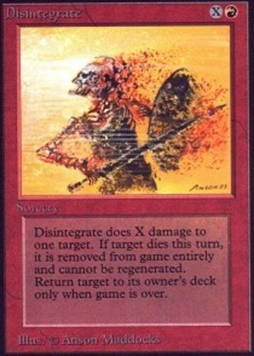Disintegrate ~ Moderately Played Unlimited MTG Magic UltimateMTG Red Card - Image 1 of 1