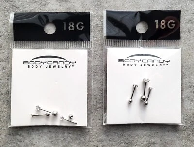 6 Pendientes Circonitas Cúbicas (2 Juegos de 3), Calibre 18 Foto 1 de 2