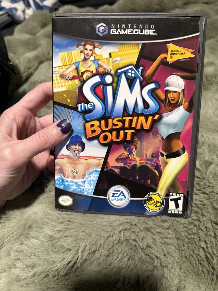 Gamecube Sims Bustin’ Out (tested/works! Just missing outer plastic cover) - Image 1 of 1