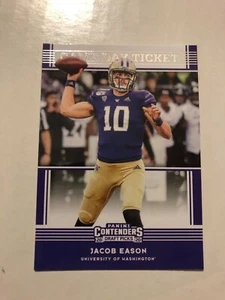 2020 Panini Contenders Draft Picks JACOB EASON Game Day Ticket Card - Picture 1 of 1