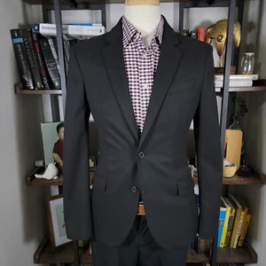 Armani Exchange Men's Sport Coat Blazer Two Button Charcoal Black Twill Size 40R - Picture 1 of 14