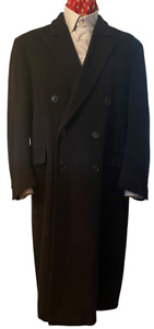 RRP c.£8000 Luxury Lora Piana Medium Men's Dark Navy / Black Pure Cashmere Coat