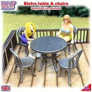 Juego de mesas y sillas Bistro - escala 1/32, figuras, paisajes, cafetería, patio, diorama - Imagen 1 de 5