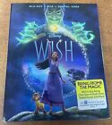 Disney's Wish (2024) BLU RAY + DVD + code numérique flambant neuf avec housse
