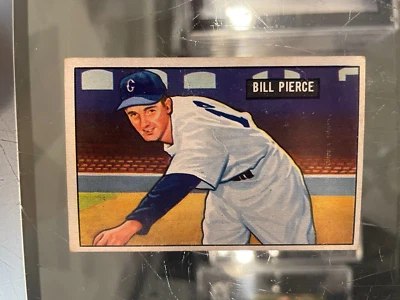 1951 BOWMAN #196 BILLY BILL PIERCE CHICAGO WHITE SOX EX+ ROOKIE BASEBALL CARD - Image 1 of 2