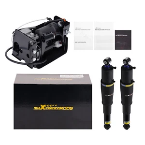2x Air Suspension Shock + Air Compressor Pump For Cadillac Escalade Suburban GMC - Picture 1 of 12