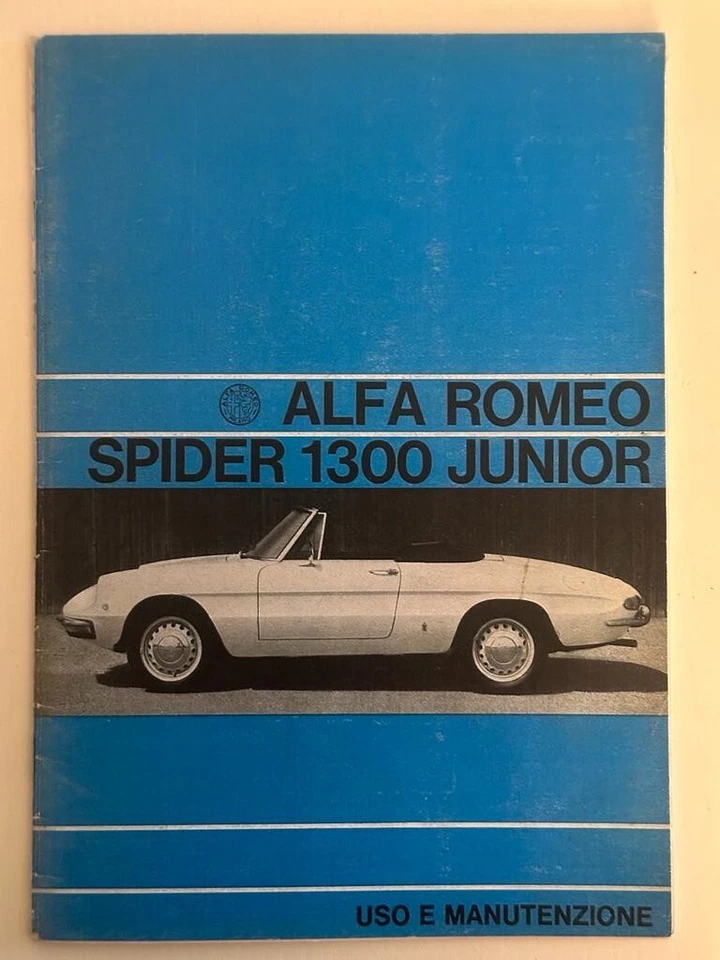 Libretto uso e manutenzione ALFA ROMEO Spider 1300 Junior  - Immagine 1 di 1