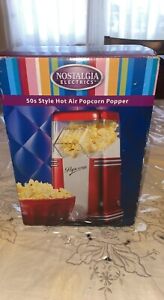 Nostalgia electric Red 50’s Style Hot Air Popcorn popper Maker Retro style