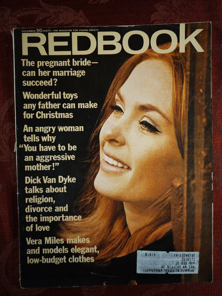 REDBOOK November 1966 Nov 66 Vera Miles Mary Higgins Clark Dick Van Dyke  - Image 1 of 1