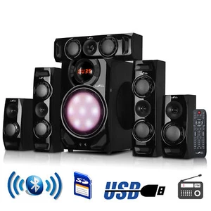 beFree Sound 5.1 Kanal Surround Sound Bluetooth Lautsprechersystem in Schwarz - Bild 1 von 1