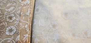 Brown/tan Coordinating Floral Fabric. 100% Cotton. Lot of Twlo - 4.2 Yards - Picture 1 of 5