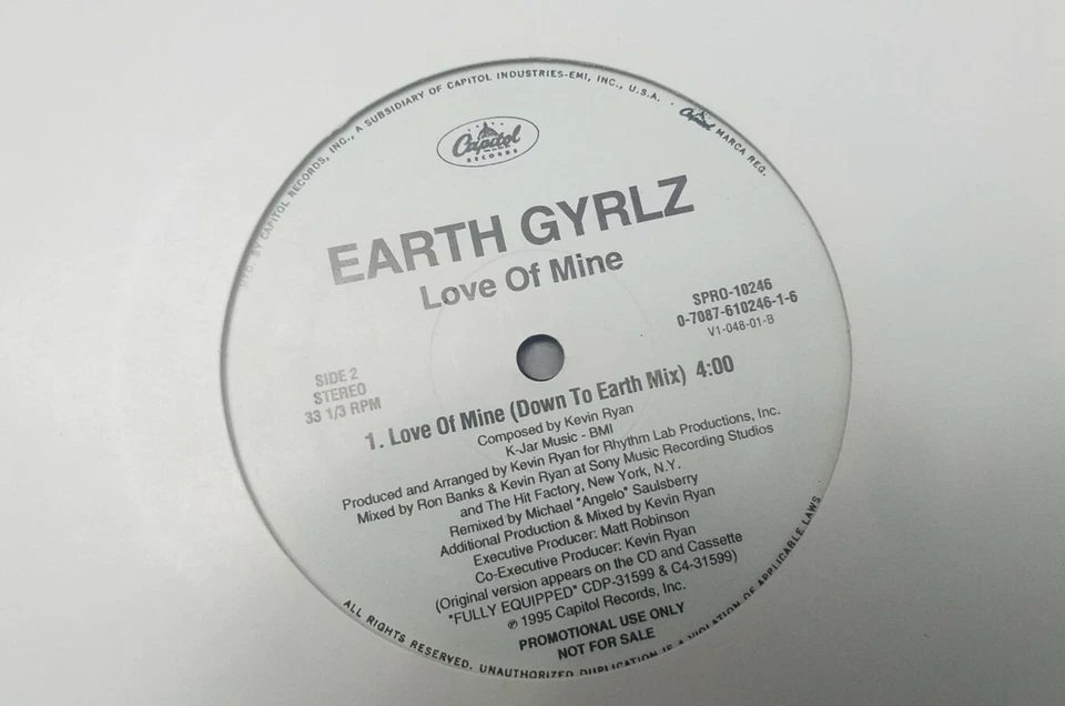 EARTH GYRLZ LOVE OF MINE 12" VINYL SINGLE 1995 Foto 1 de 1
